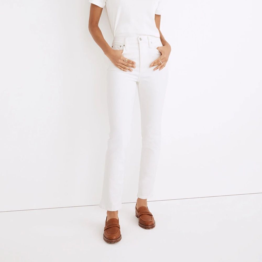 Madewell White Perfect Vintage Jean High Rise White Size 32